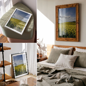 Art print of rapeseed fields