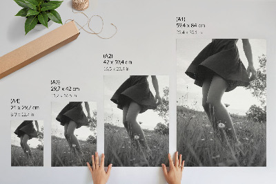 Poster Woman in the meadow