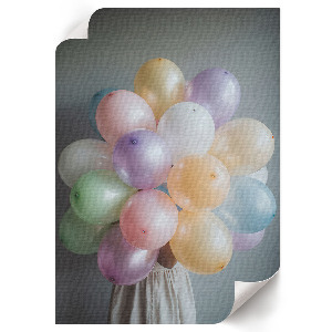 Art print showing a balloon bouquet