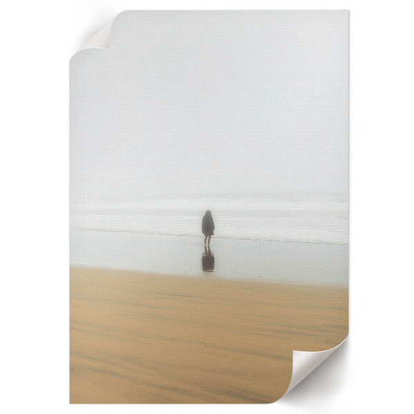 Decorative poster titled "Beach Solitude"