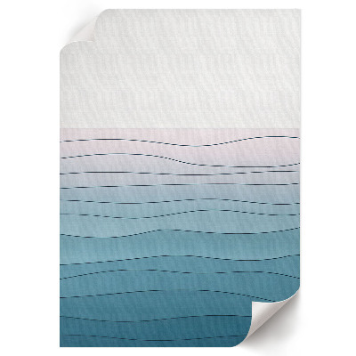 Wall print Minimalist waves