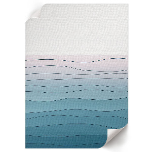 Wall print with a minimalist waves design