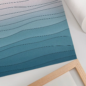 Wall print with a minimalist waves design