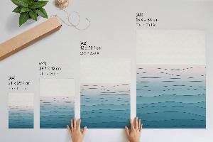 Wall print with a minimalist waves design