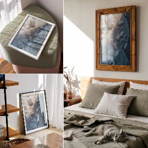 Poster depicting a winter landscape
