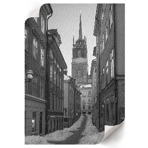 Winter city wall print