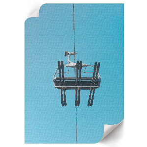 Art print featuring a ropeway