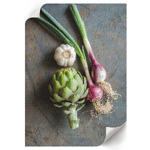 Decorative poster with a vegetables and nature motif