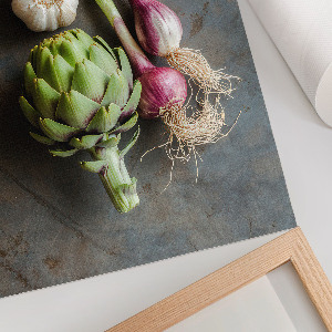Decorative poster with a vegetables and nature motif