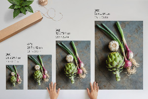 Decorative poster with a vegetables and nature motif