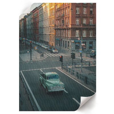 Wall art Retro city street