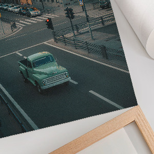 Retro city street wall art
