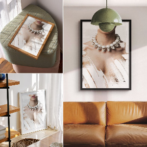 Artistic contrast wall print