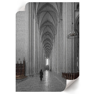 Decorative poster featuring a Gothic temple