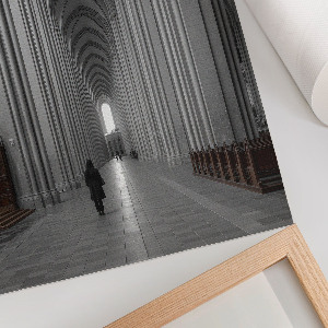 Decorative poster featuring a Gothic temple
