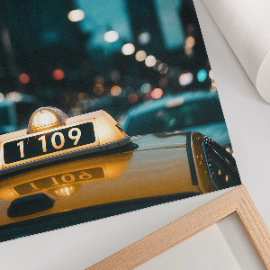 Wall print Taxi at night