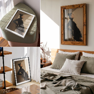 Wall print of a female portrait