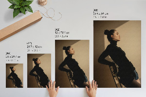 Wall print of a female portrait