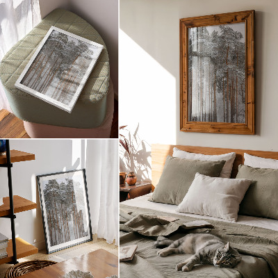 Art print Forest winter