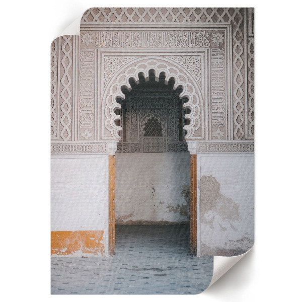 Art print with a decorative entrance motif