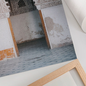 Art print with a decorative entrance motif