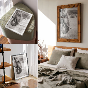 Decorative poster featuring an African elephant