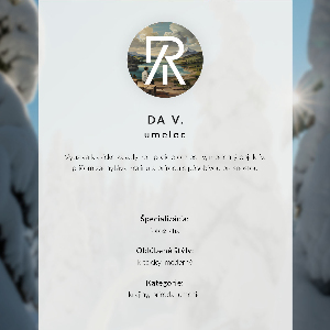 Poster of a coniferous forest in winter