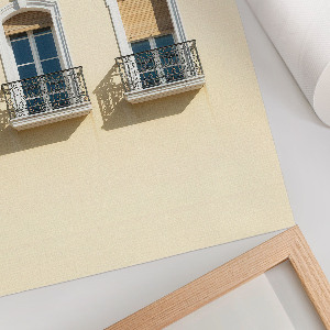 Wall art featuring facade windows