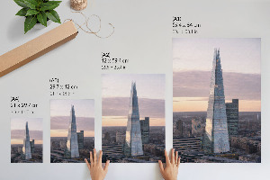 Poster featuring modern architecture