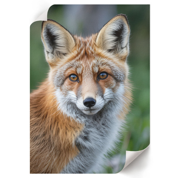 Wall print depicting a fox portrait