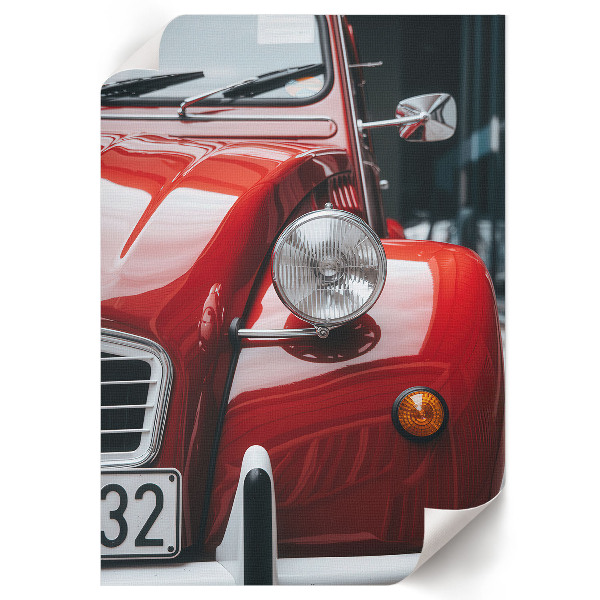 Decorative poster featuring a classic vehicle