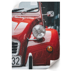 Decorative poster featuring a classic vehicle