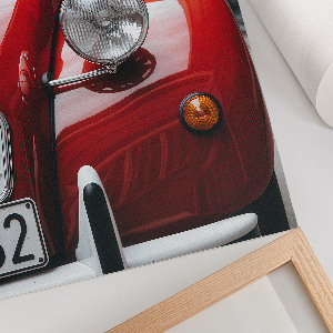 Decorative poster featuring a classic vehicle