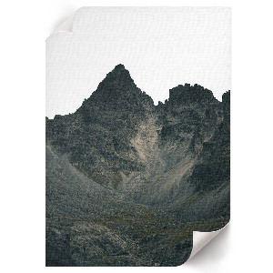 Wall art depicting mountainous ruggedness