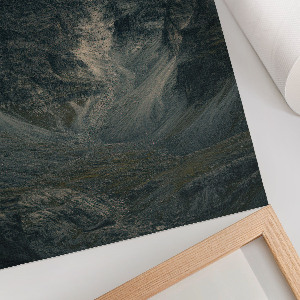 Wall art depicting mountainous ruggedness
