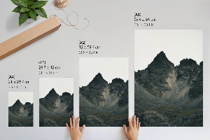 Wall art depicting mountainous ruggedness