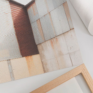 Art print in an industrial minimalist style