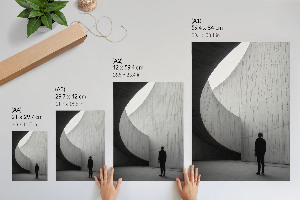 Decorative poster featuring minimalist architecture