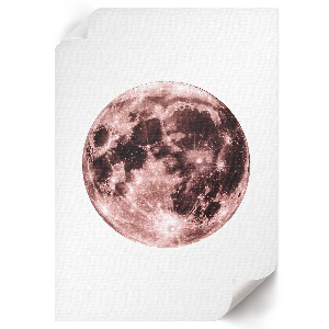 Wall art featuring a moon and space scene