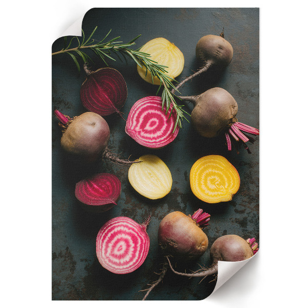 Art print featuring colorful vegetables