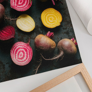 Art print featuring colorful vegetables