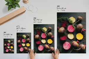 Art print featuring colorful vegetables
