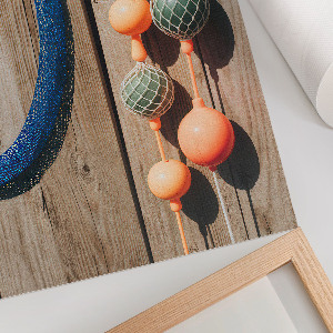 Decorative poster with seaside elements