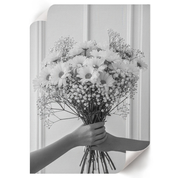 Wall print White flowers