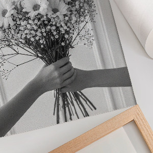 Wall print White flowers