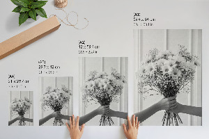 Wall print White flowers