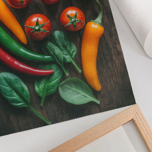 Art print featuring colorful vegetables