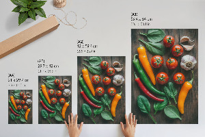 Art print featuring colorful vegetables