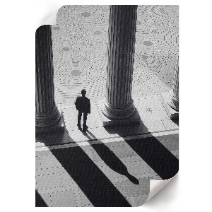 Wall print Columns and a man