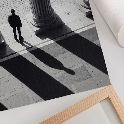 Wall print Columns and a man